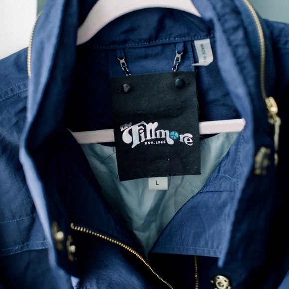 The Fillmore Anthropologie - Navy Blue Hooded Anorak Jacket - Women's Large - Picture 8 of 10